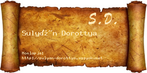 Sulyán Dorottya névjegykártya