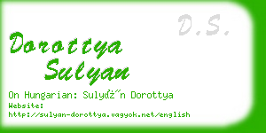 dorottya sulyan business card